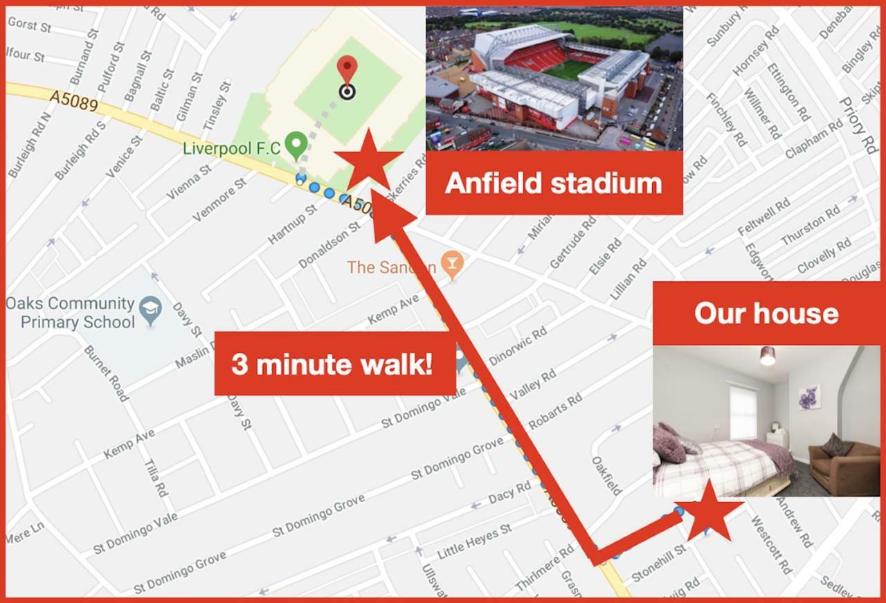 ליברפול Cosy Anfield Guesthouse - Free Parking מראה חיצוני תמונה